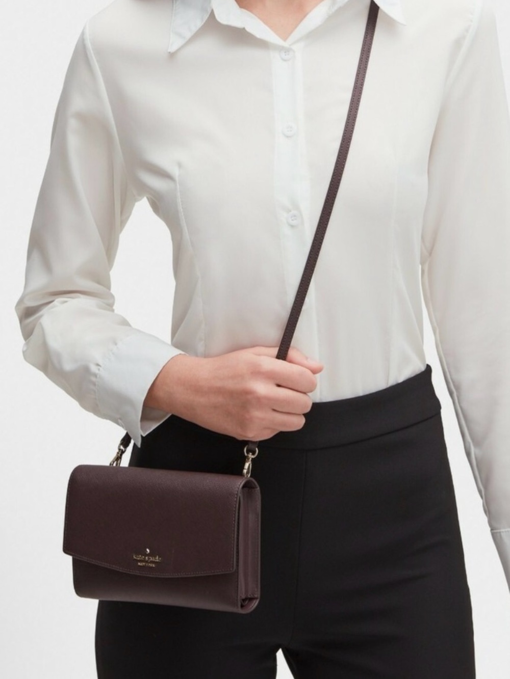 kate spade Deep Plum Pebbled Leather Crossbody